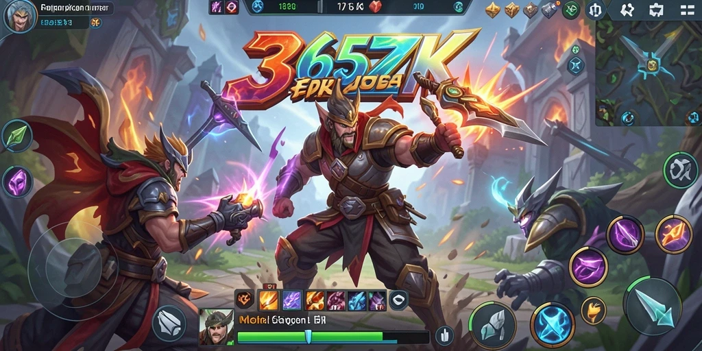 Screenshot perjalanan tim dalam pertempuran epik MOBA di 365ZK.