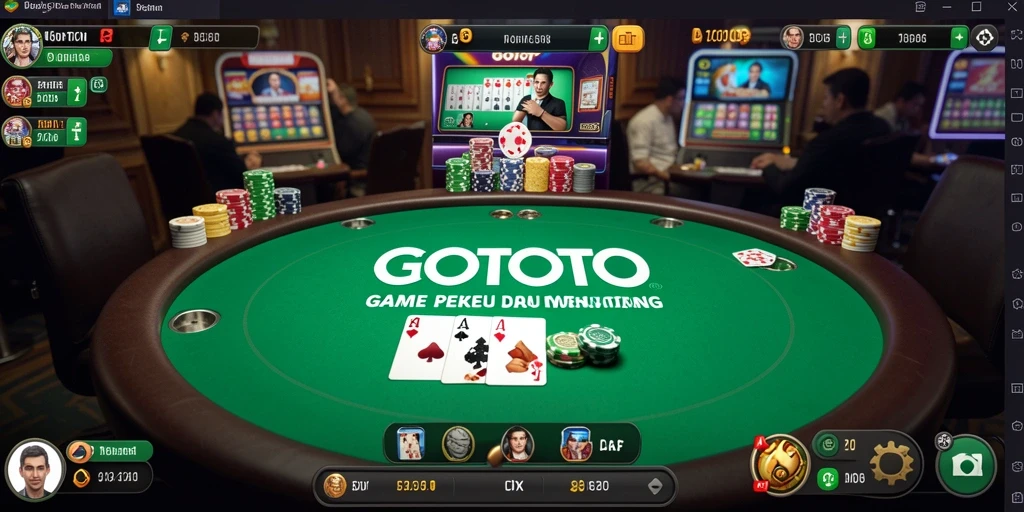Tampilan gameplay Poker seru dan menantang di GOTOTO.