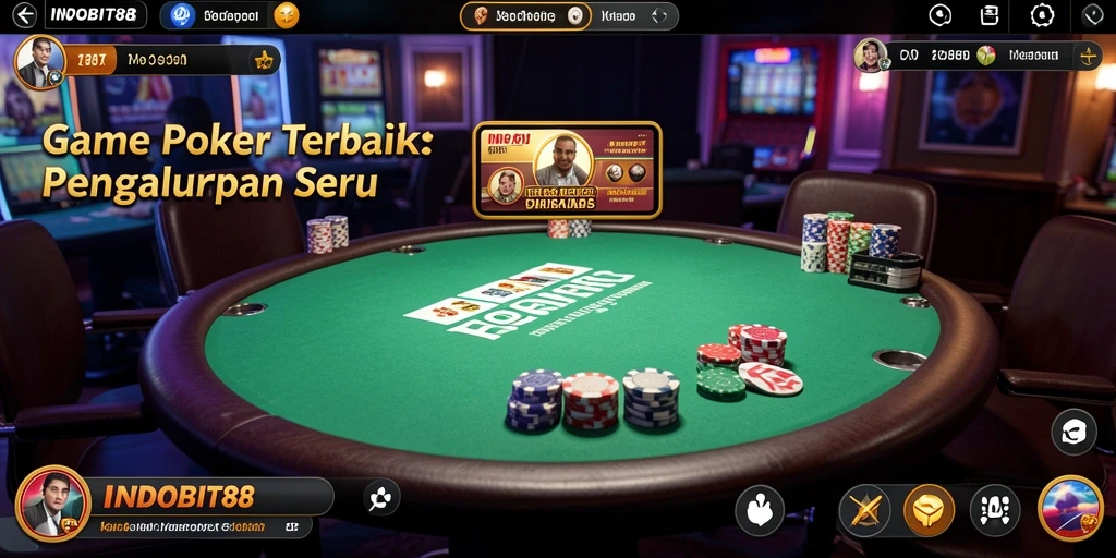 Tangkapan layar gameplay menarik dari INDOBIT88 saat bermain poker.