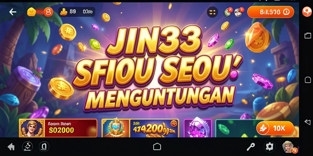 Tampilan gameplay <strong>JIN33</strong> yang mendebarkan dengan berbagai tema slot.