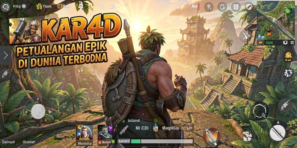 Screenshot menampilkan aksi seru di dunia terbuka KEKAR4D.