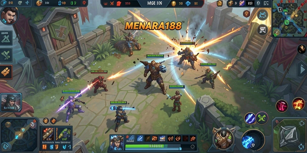 Tampilan menarik dari pertarungan hero di MENARA188.