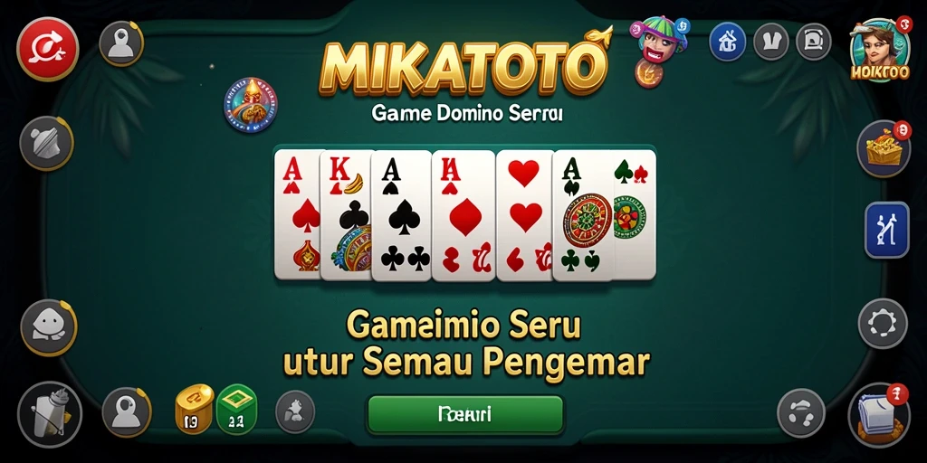 Tampilan gameplay seru MIKATOTO dalam permainan domino.
