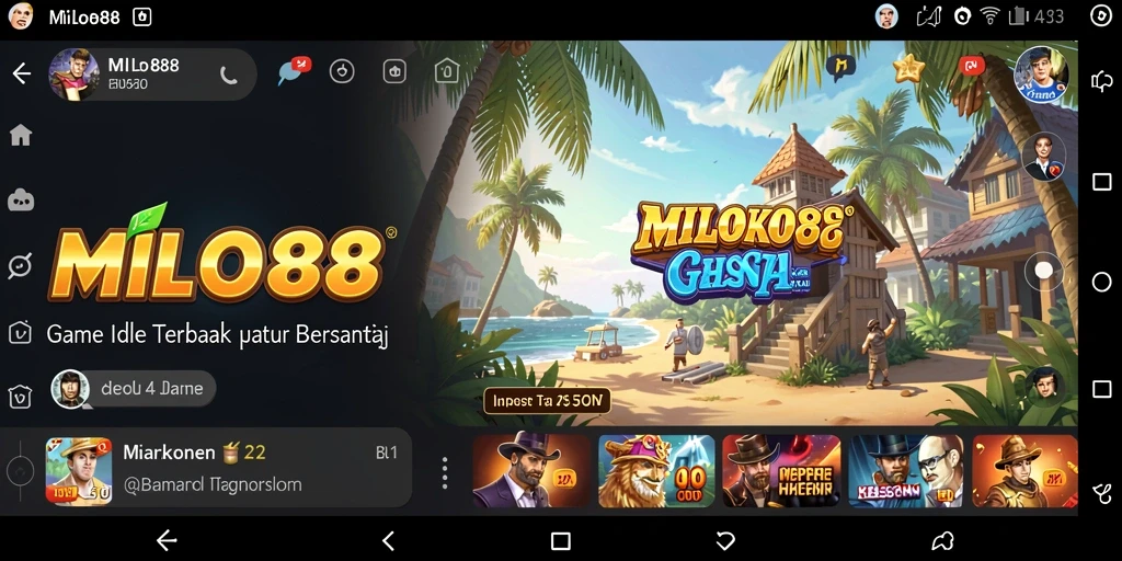 Tampilan gameplay <strong>MILO88</strong> yang asyik dan santai saat bermain Idle.