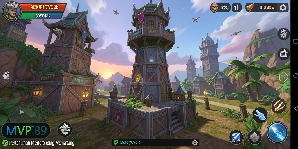 Gameplay seru dalam MVP789 yang penuh strategi Tower Defense.