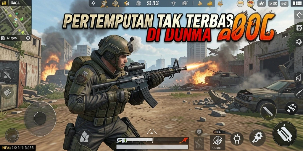 Tampilan gameplay NAGA2000 yang penuh aksi dan strategi dalam TPS.