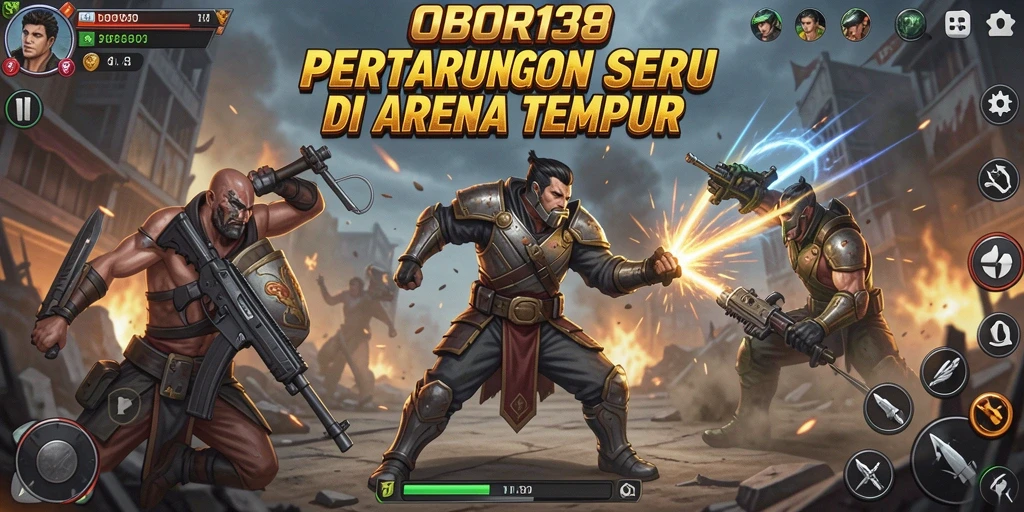 Tangkapan layar OBOR138 menunjukkan aksi pertarungan yang intens dan grafis memukau.