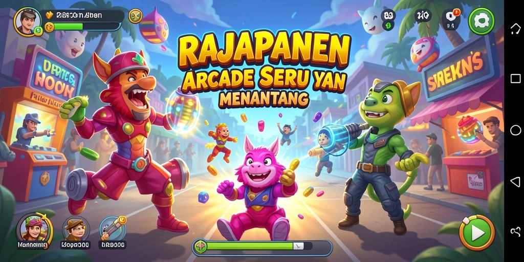 Screenshot gameplay RAJAPANEN menunjukkan aksi seru dalam permainan Arcade.
