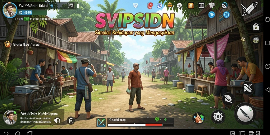 Screenshot utama SVIPSIDN menampilkan gameplay simulasi yang interaktif dan menarik.