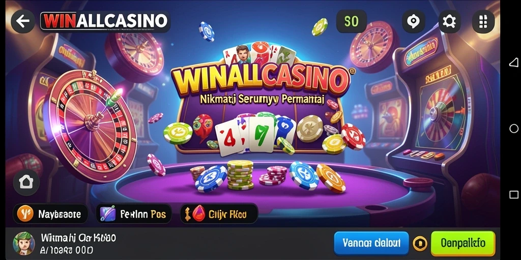 Tampilan menarik dari gameplay <strong>WINALLCASINO</strong> yang penuh warna.