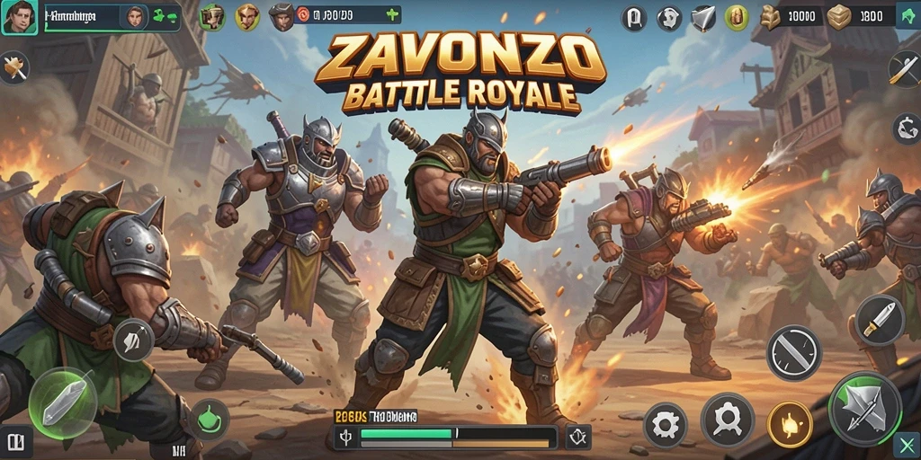 Tampilan mendebarkan gameplay Battle Royale di ZAVONZO.